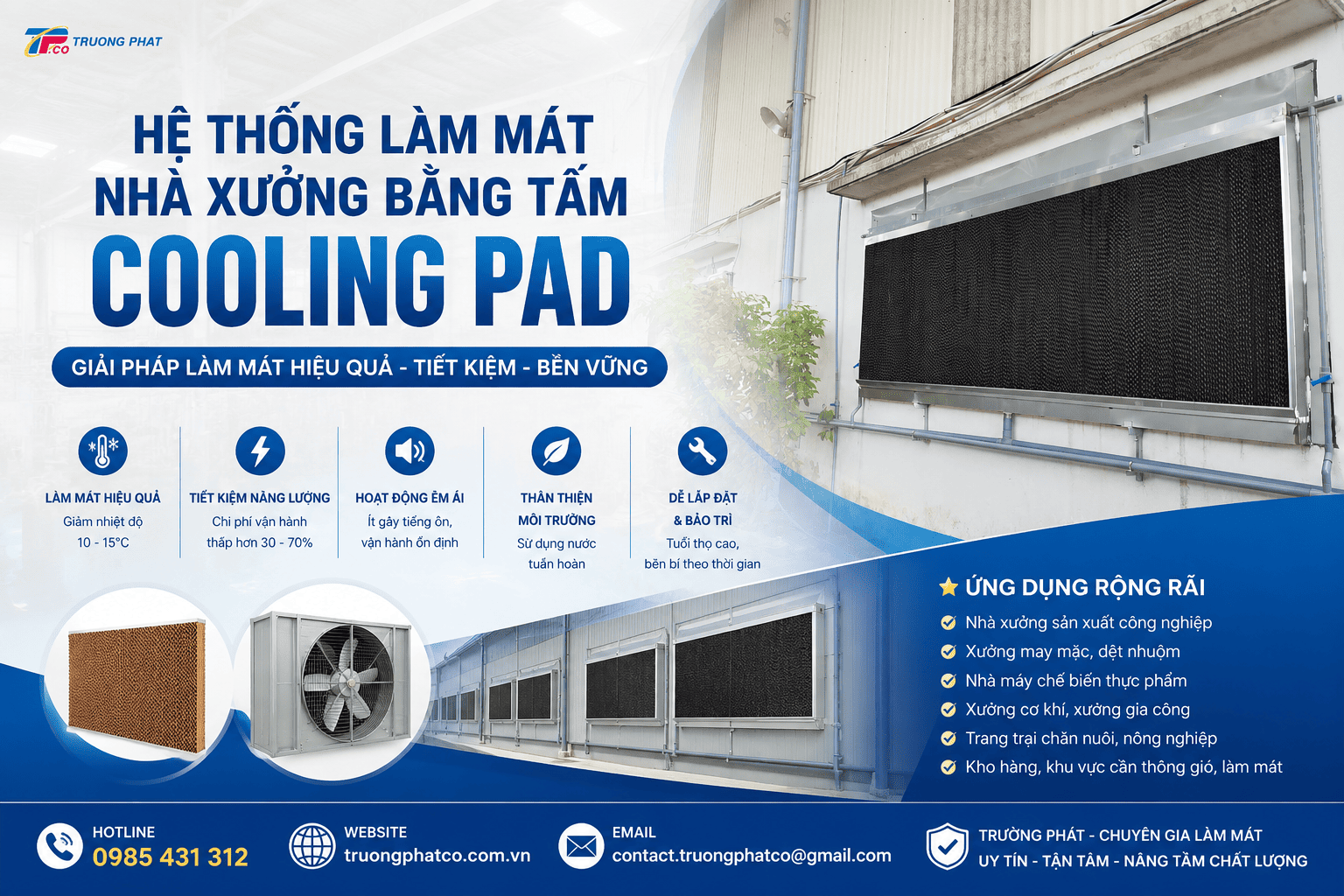 Hệ Thống Làm Mát Nhà Xưởng Bằng Tấm Cooling Pad