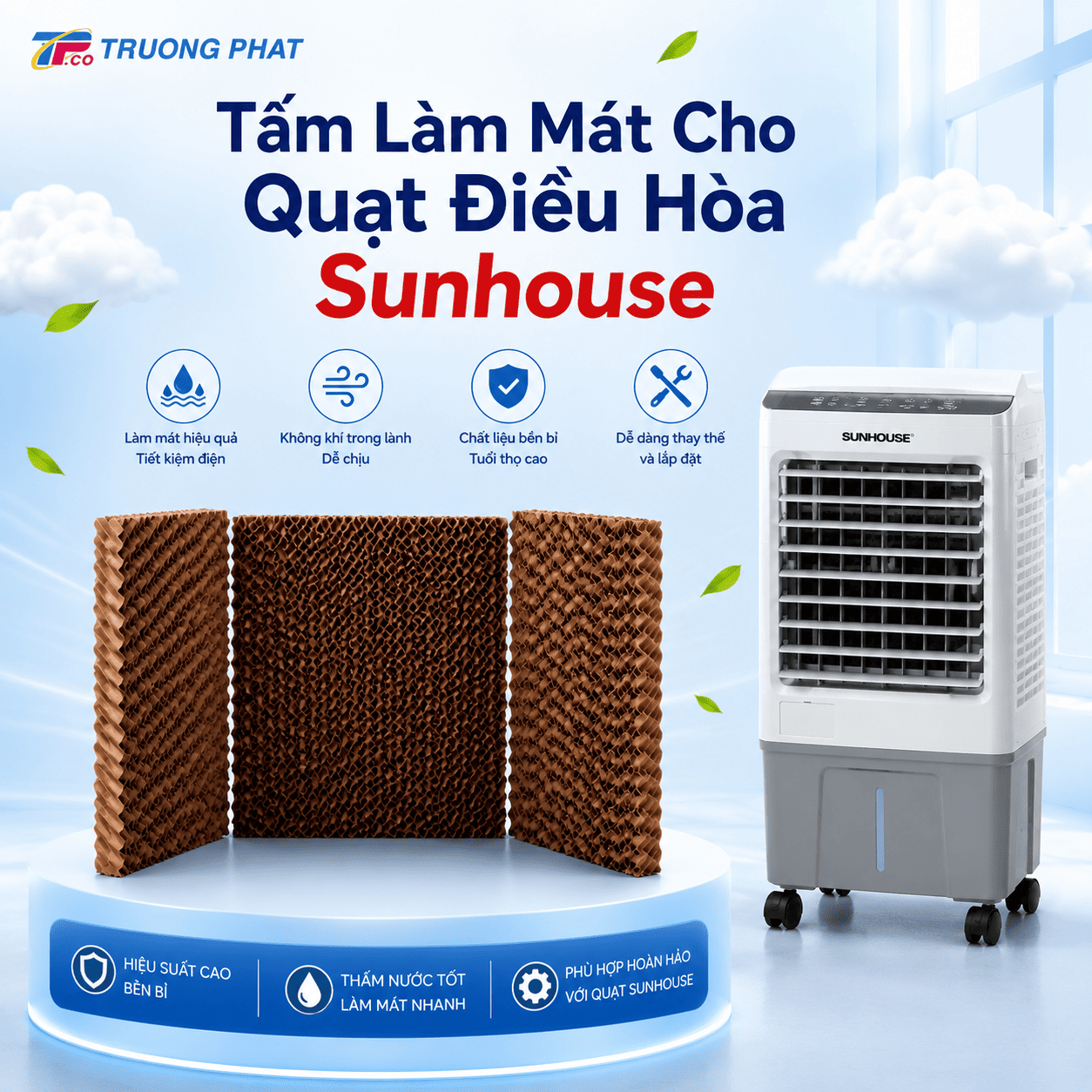 Tấm Làm Mát Cho Quạt Điều Hòa Sunhouse
