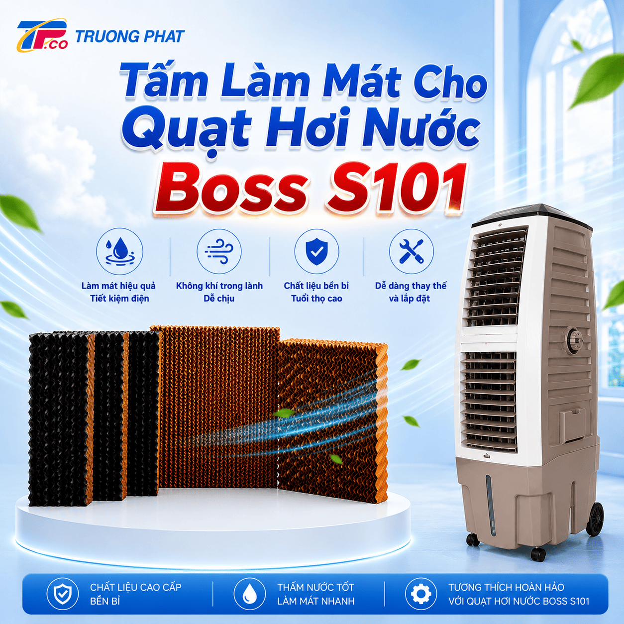 Tấm Làm Mát Cho Quạt Hơi Nước Boss S101
