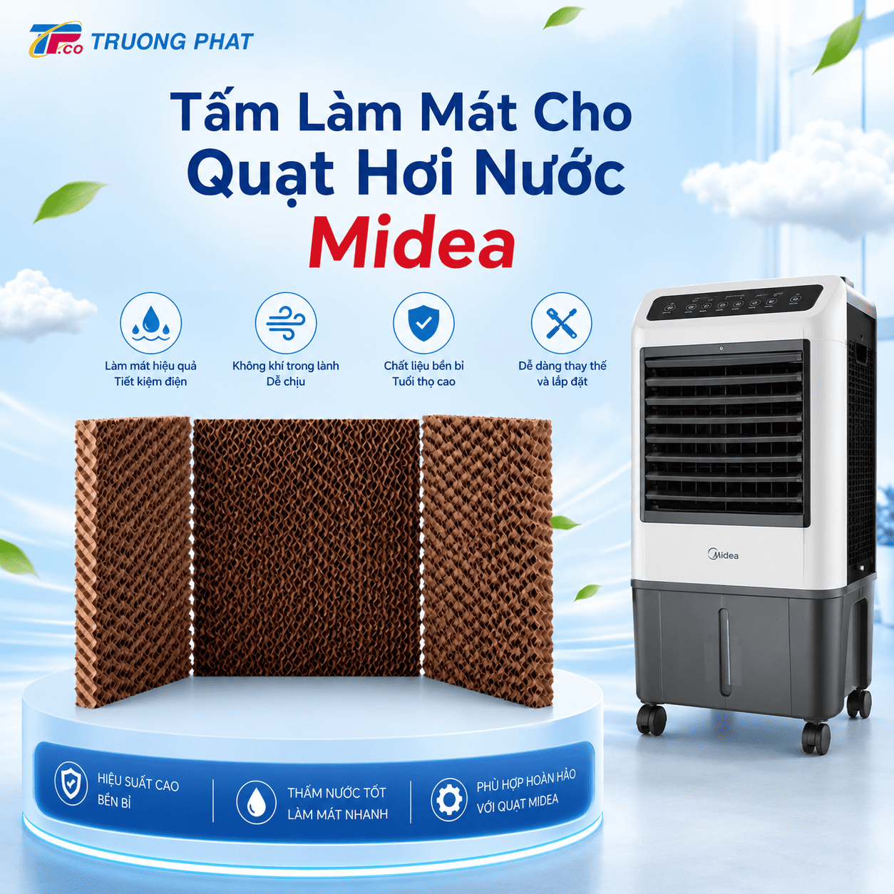 Tấm Làm Mát Cho Quạt Hơi Nước Midea