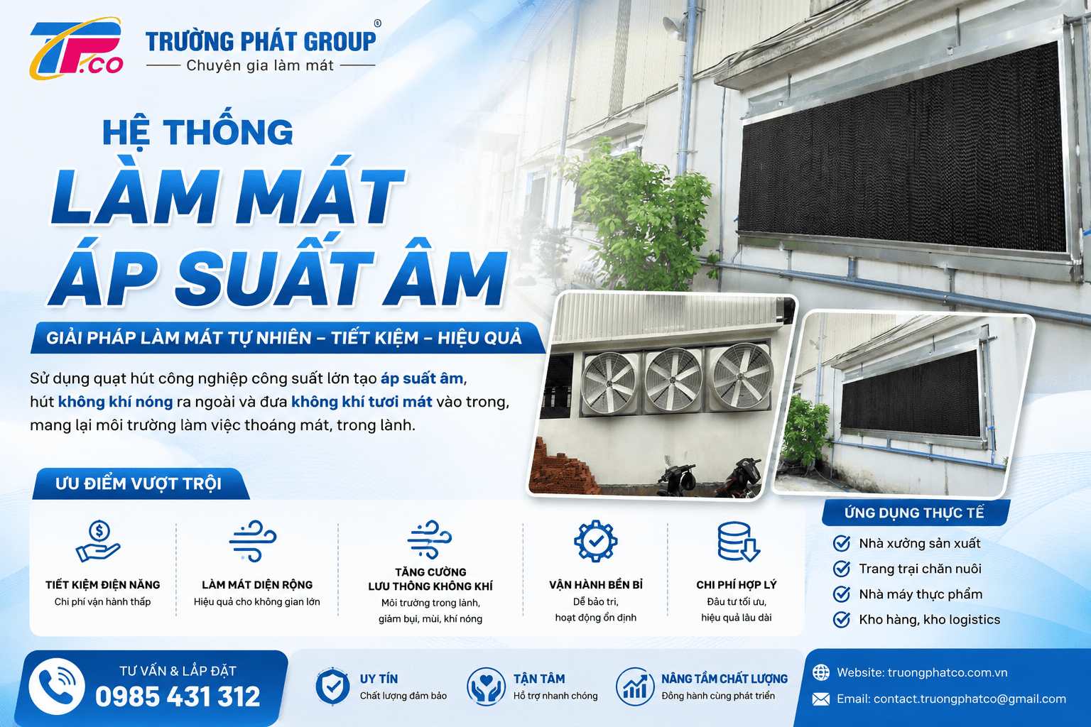Hệ Thống Làm Mát Áp Suất Âm