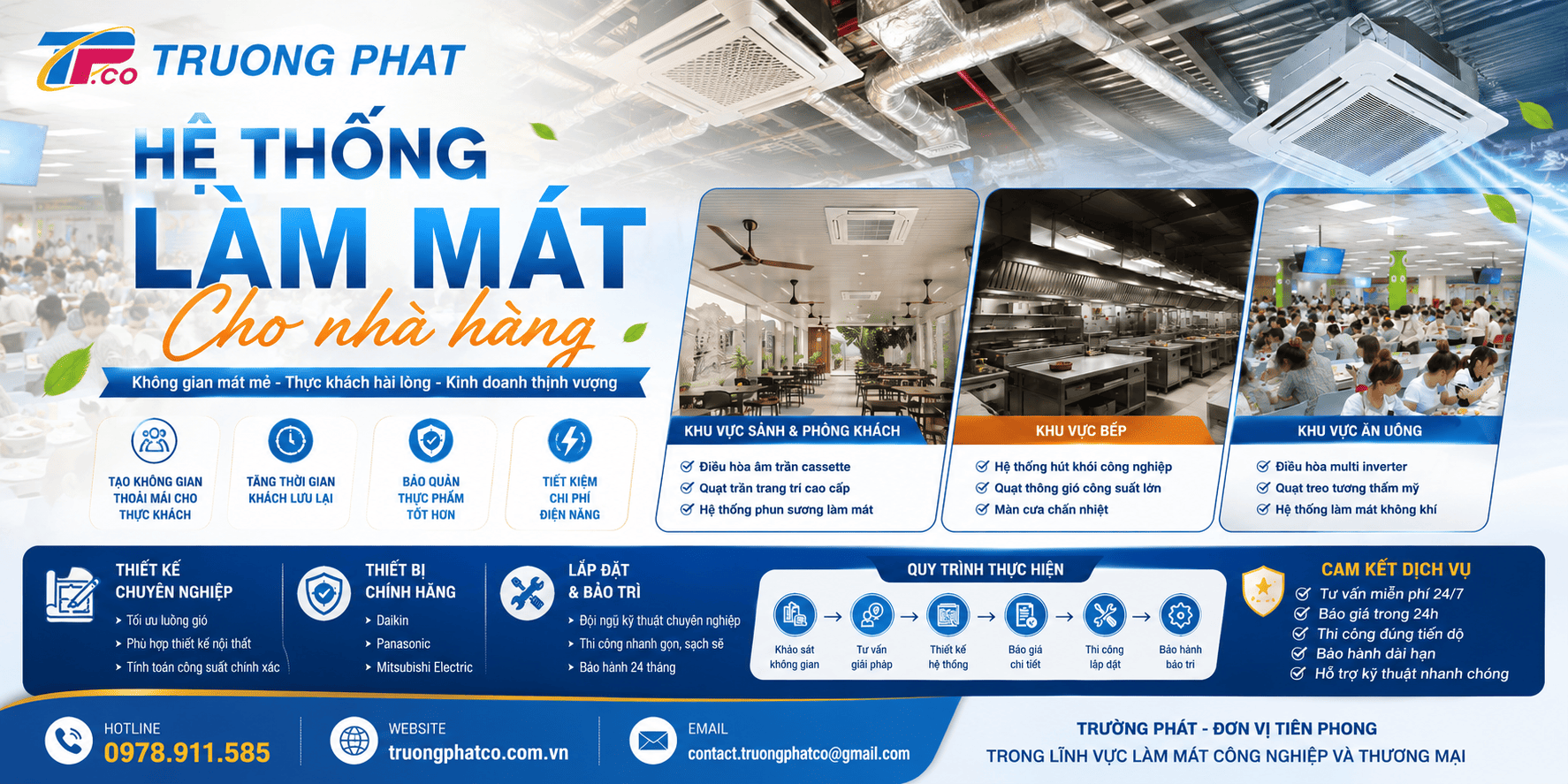 Giải Pháp Làm Mát Nhà Hàng Chuyên Nghiệp