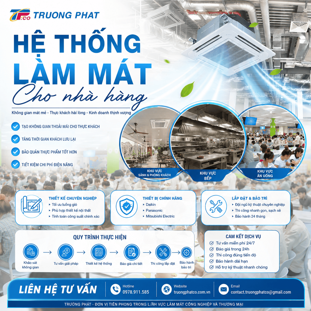 Giải Pháp Làm Mát Cho Nhà Hàng Giải Pháp Làm Mát Cho Nhà Hàng