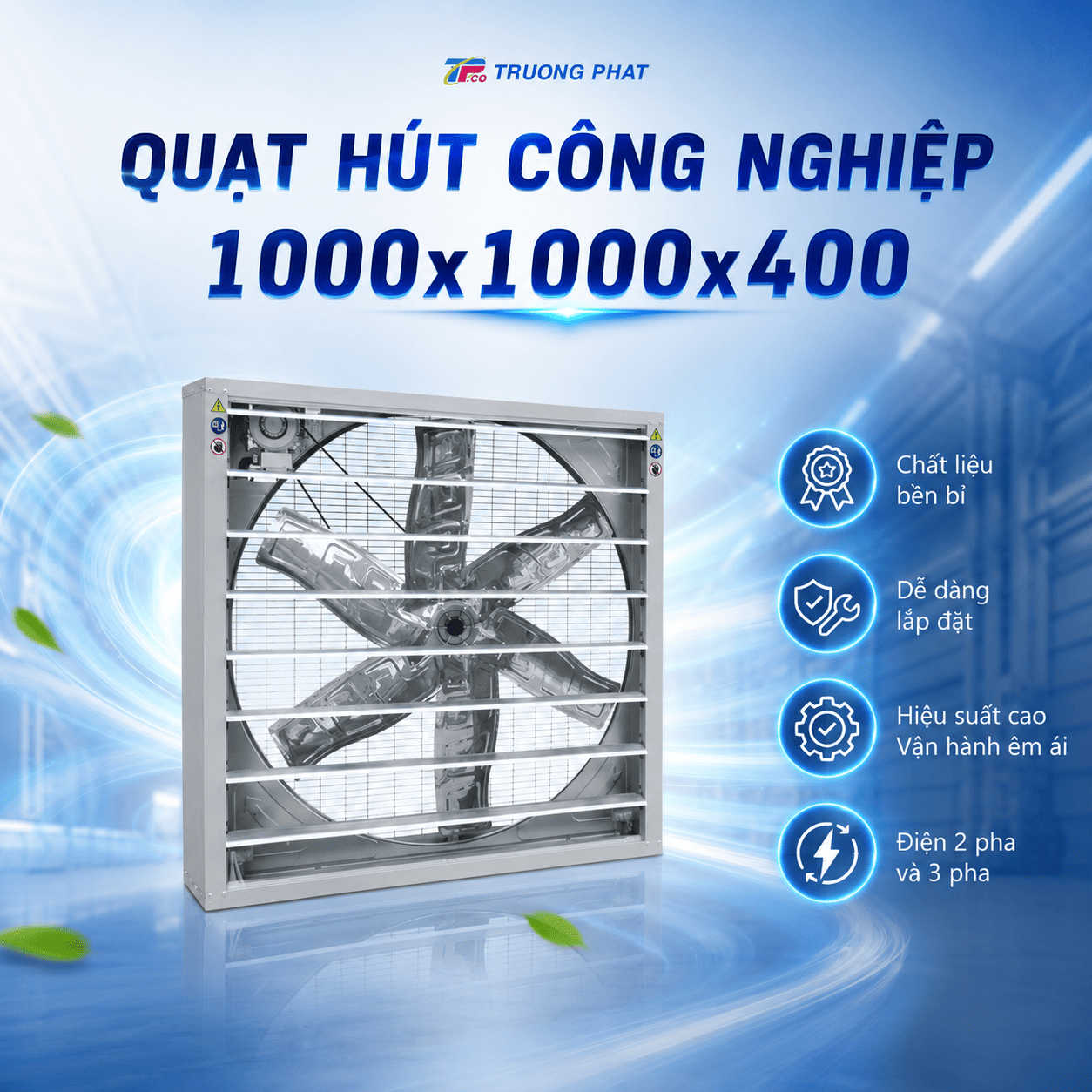 Quạt Hút Công Nghiệp 1000x1000x400 Quạt Hút Công Nghiệp 1000x1000x400