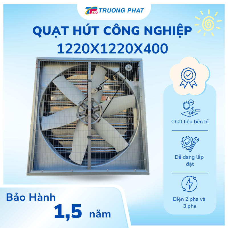 Quạt Hút Công Nghiệp 1220x1220x400