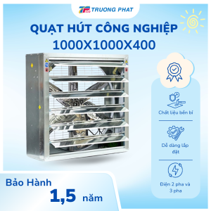 Quạt hút công nghiệp 1000x1000x400 mặt sau