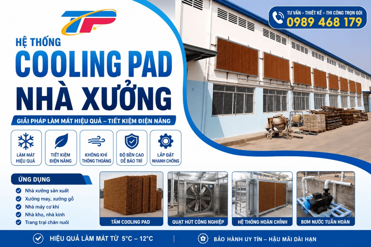 cooling pad cho nhà xưởng