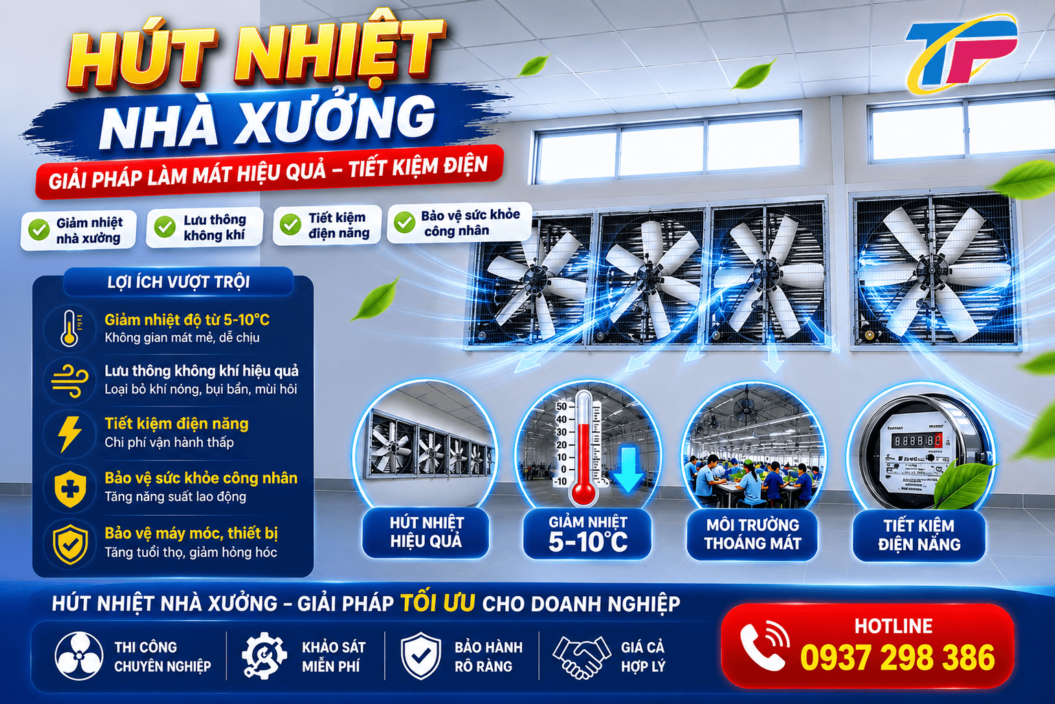 Hút nhiệt nhà xưởng