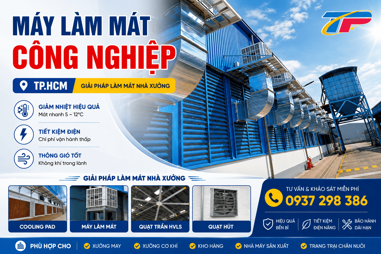 Lắp máy làm mát công nghiệp tại TPHCM