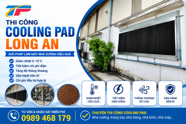 Thi công tấm cooling pad tại Long An