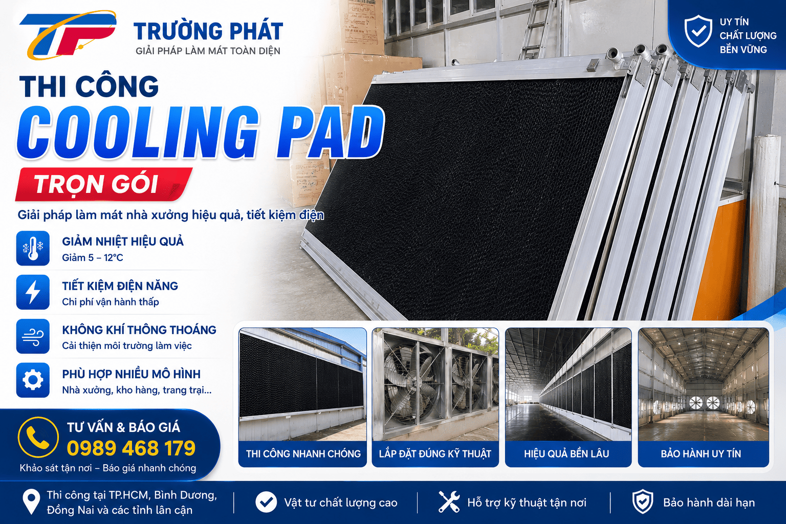 Thi công cooling pad trọn gói
