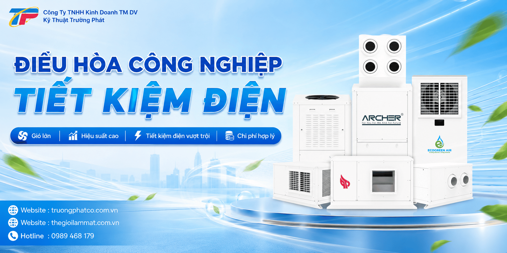 Điều hòa công nghiệp tiết kiệm điện