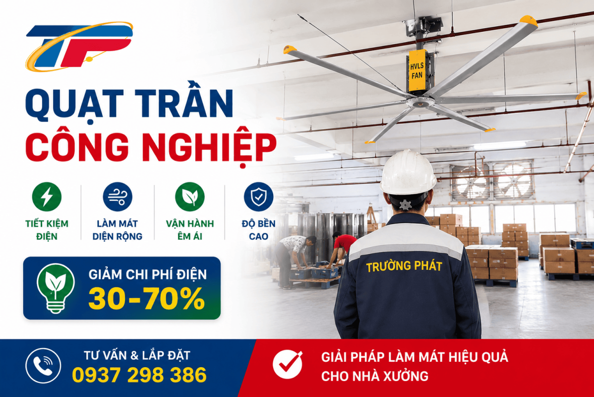 Vì Sao Nên Lắp Đặt Quạt Trần Nhà Xưởng