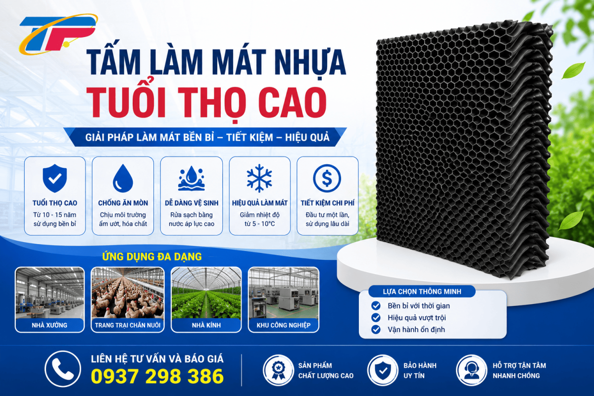 Ứng dụng của tấm làm mát bằng nhựa