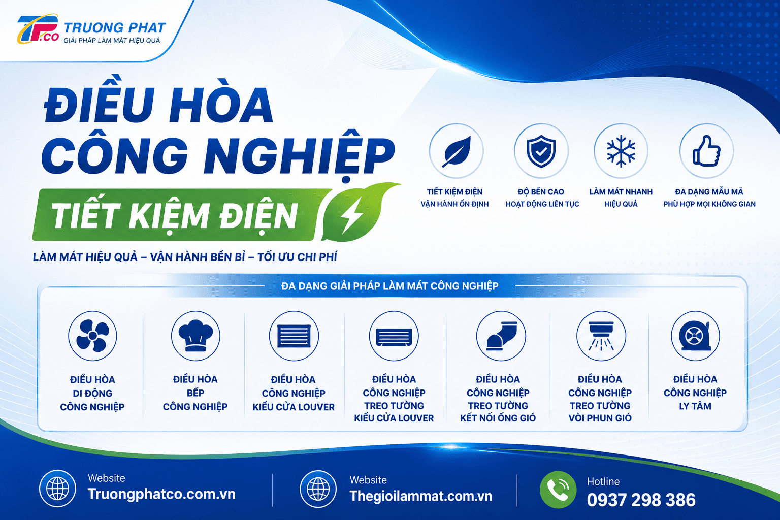 Điều Hòa Công Nghiệp Tiết Kiệm Điện Trường Phát