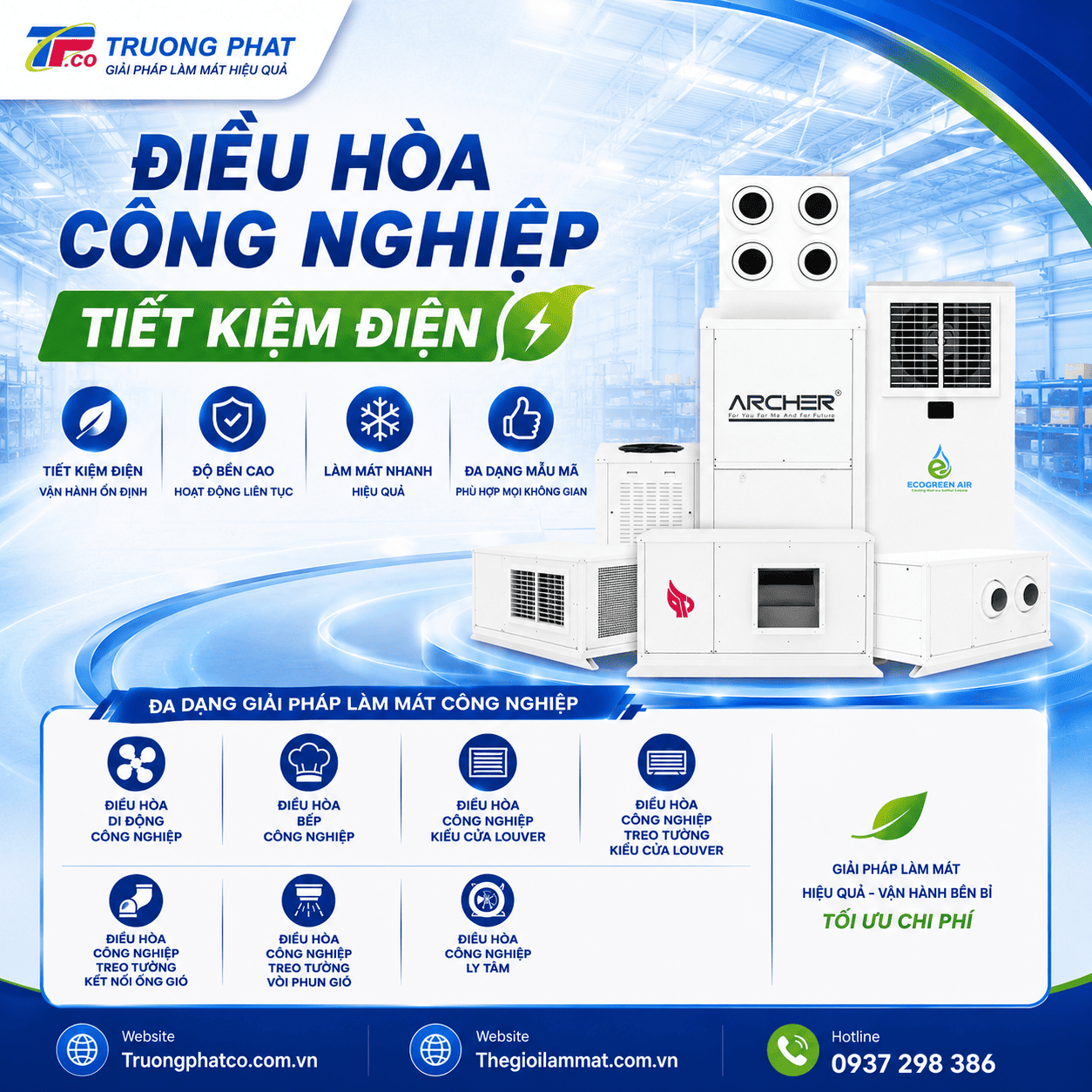 Sản Phẩm Điều Hòa Công Nghiệp Tiết Kiệm Điện Sản Phẩm Điều Hòa Công Nghiệp Tiết Kiệm Điện
